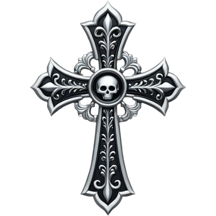 goth cross emoji