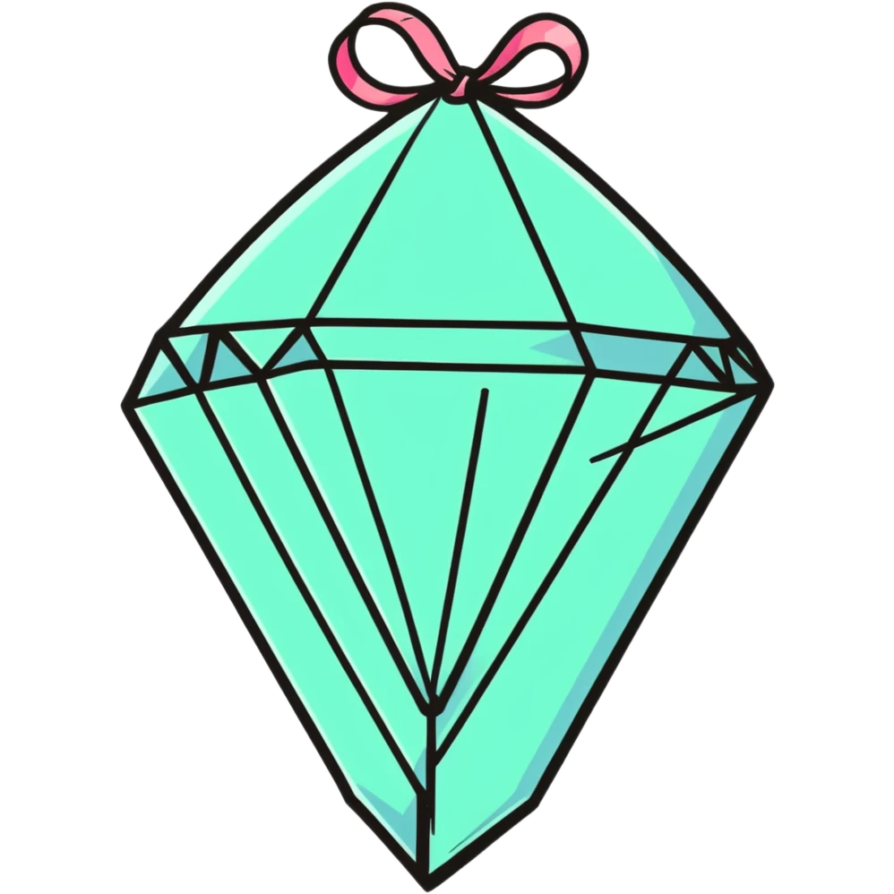 diamond with ribbon emoji