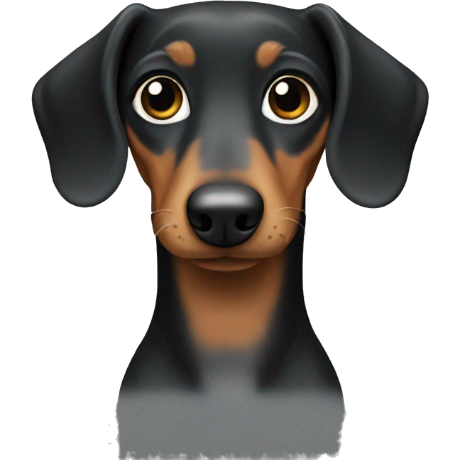 Dashund black grey  emoji