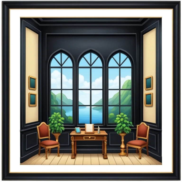 Vintage old antique academia aesthetic interior scenery  emoji