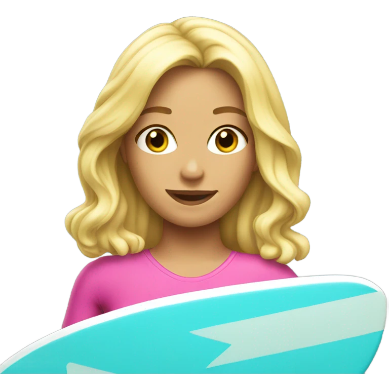 blonde surfer girl emoji