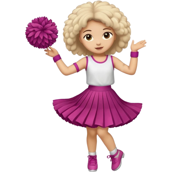 turtle girl dancing with skirt holding   pompom emoji
