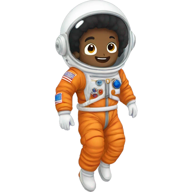 astronaut floating with goku face emoji