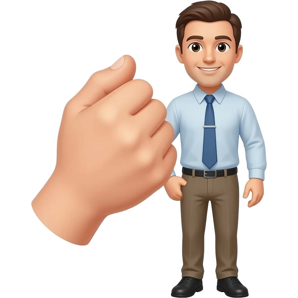 make 2 emojis...One slowly bended and second stand behind and whip it emoji