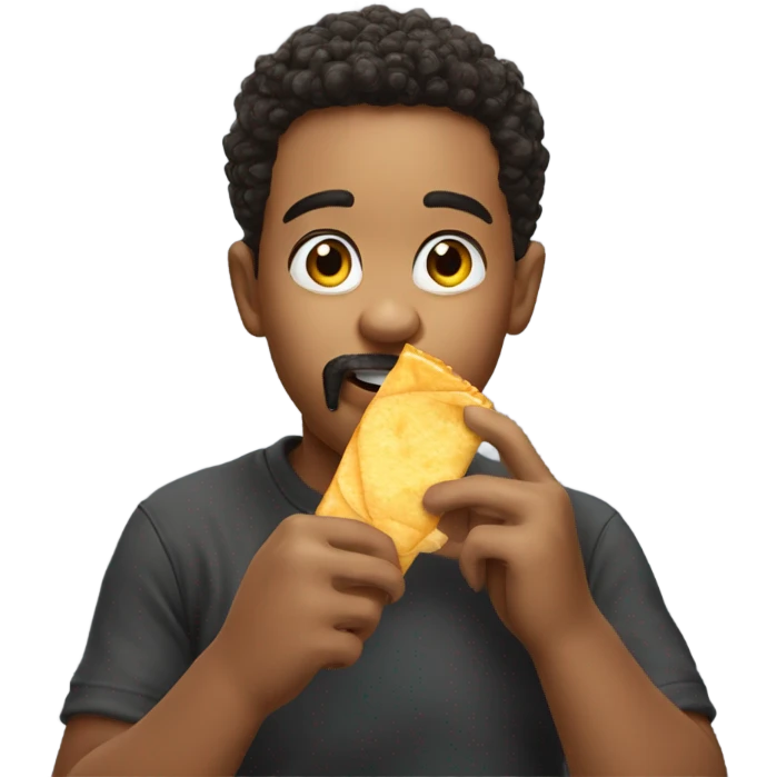 my sweet boy eating a pringle emoji