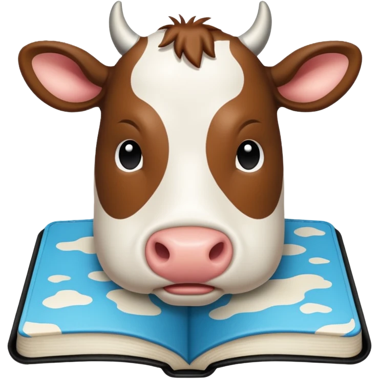 Cow print journal emoji