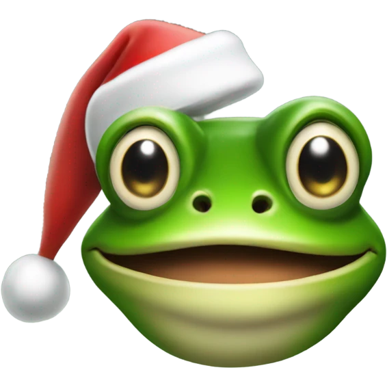 Christmas frog Santa Claus  emoji