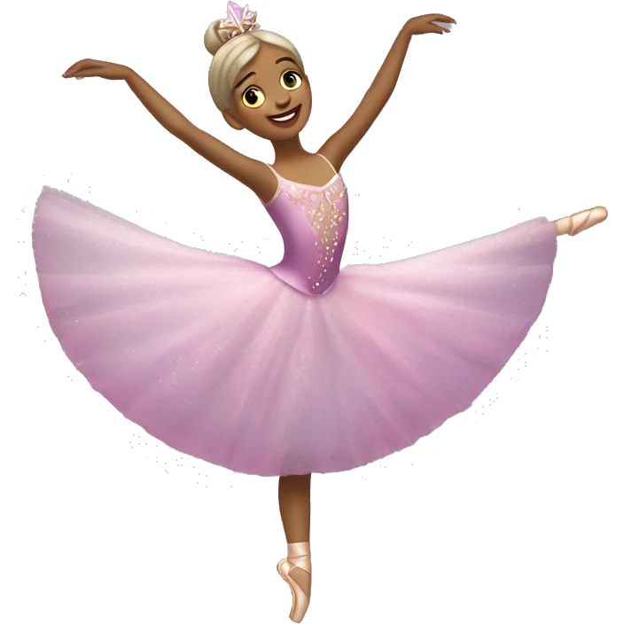 A sugar plum fairy ballerina performing in the nutcracker ballet emoji