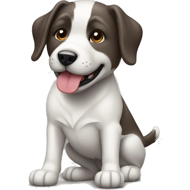 Un chien qui joue a la balle emoji