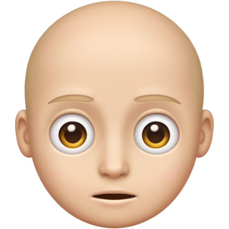 emoji with *NO* eyebrows staring into your soul  emoji
