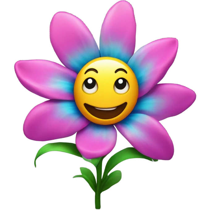 Mad flower emoji