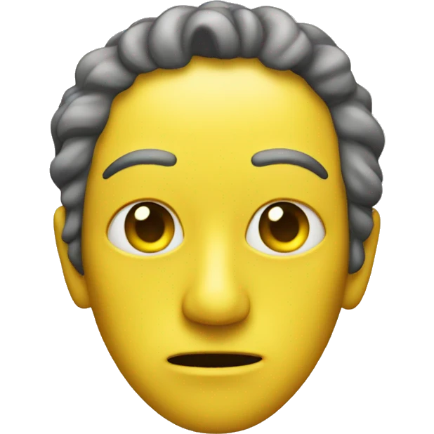 strange yellow face emoji