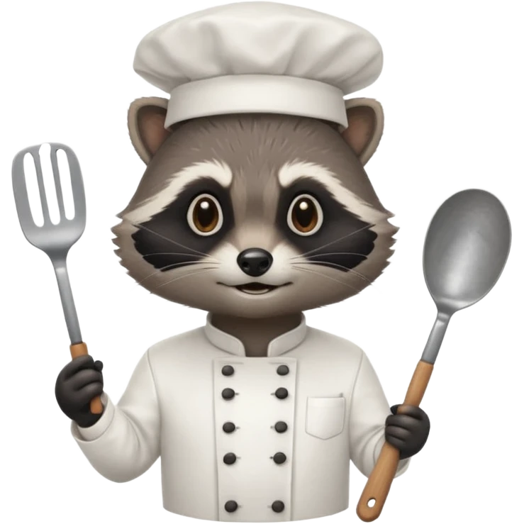 chef black raccoon emoji