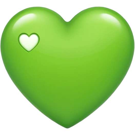 heart emoji in color #C7F450, slightly glossy emoji