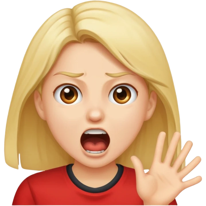 Girl yelling at boyfriend emoji