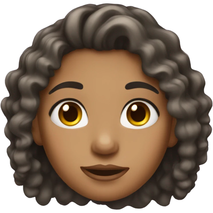 Girl with long wavy hair and lashes  emoji