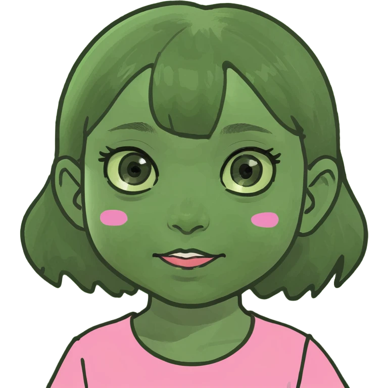 Little girl pink emoji