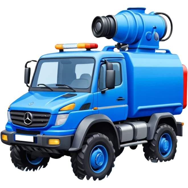 machine water cannon Mercedes-Benz Unimog in UK emoji