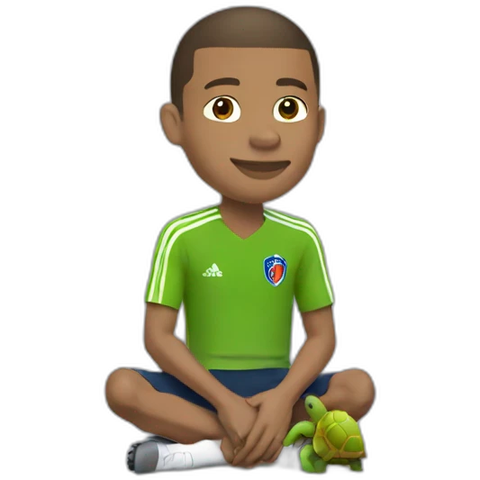 mbappe qui ressemble a tortue emoji