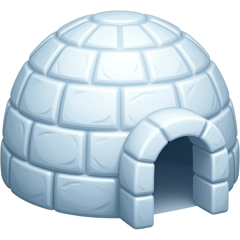 Haz un iglu mirando ala derecha emoji