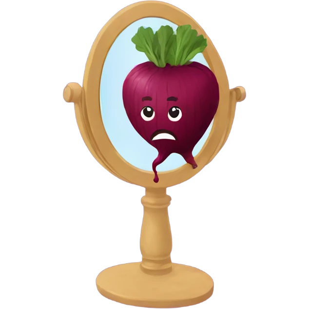 beetroot inside the mirror emoji