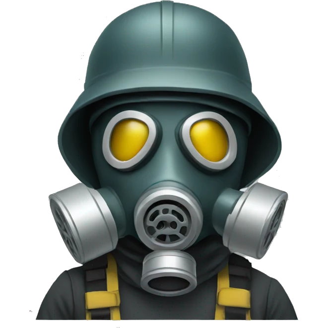 man in gas mask emoji