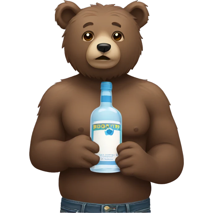 Gay bear drinking vodka  emoji