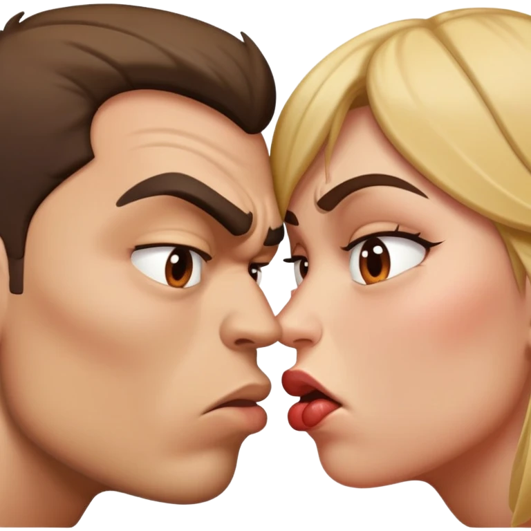 Angry kiss emoji