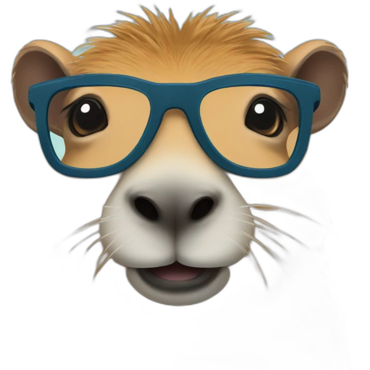 Capybara with glasses emoji