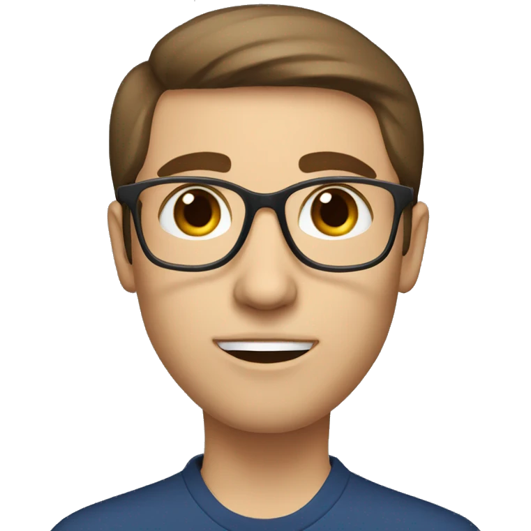 english teacher with short brown hair and brown big eyes emoji