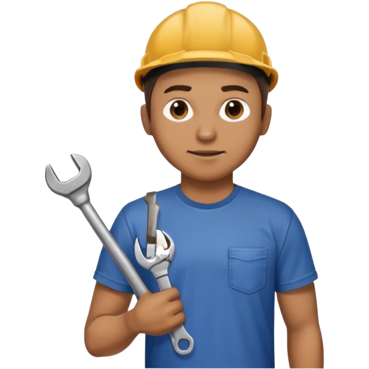 Mechanic + wrench + oil stain emoji