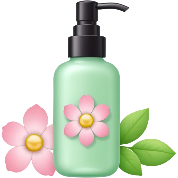 light green and pink floral skincare emoji