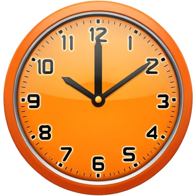 12h clock orange emoji