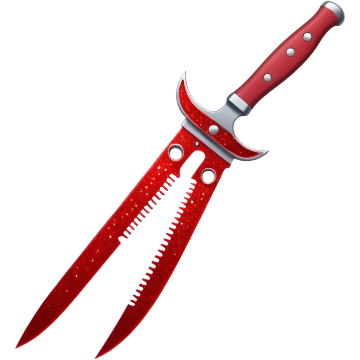 Glitter Blood Knife emoji