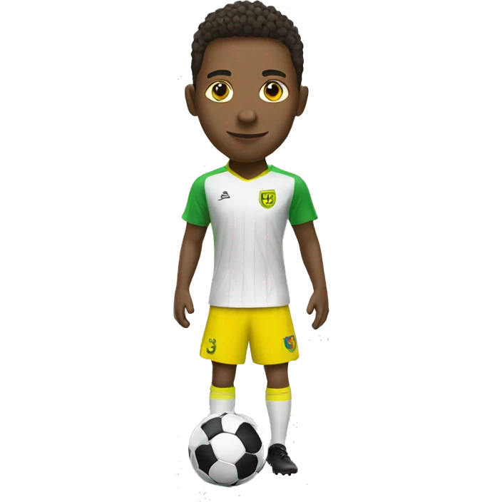 soccer player with yellow-green form emoji