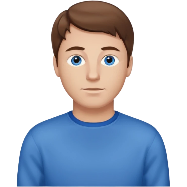 white man pullover brown hair emoji