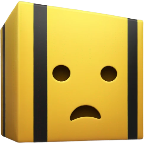 A Yellow block with 2 black vertical lines  emoji