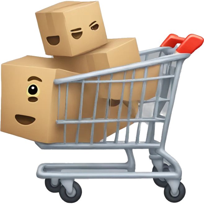 commerce cart with bug emoji