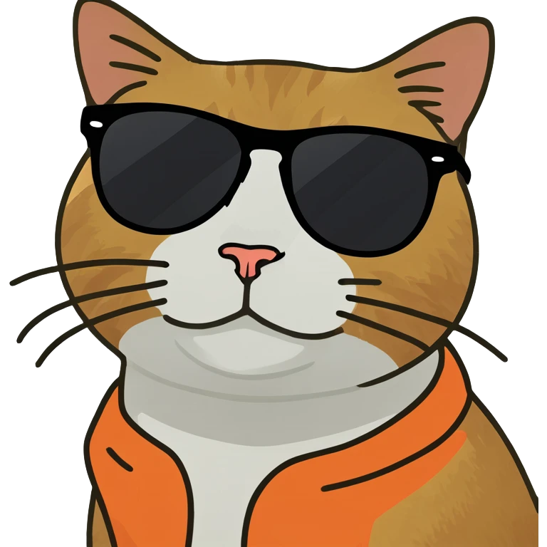 Cat with sunglasses emoji