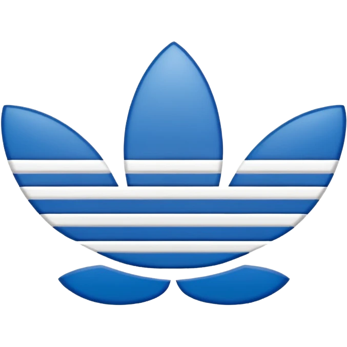 Adidas logo white three lines emoji