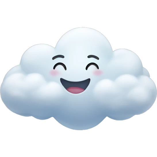cloud laughing with hands and legs emoji