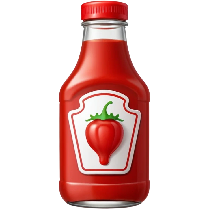 Glass Bottle of ketchup emoji