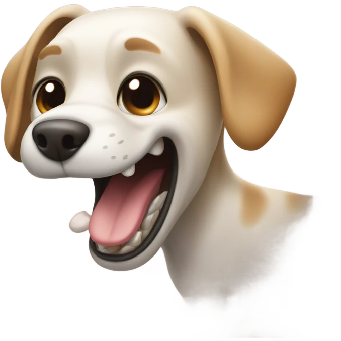 Dog biting his tail  emoji