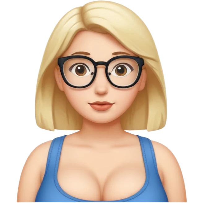 Nerd with big boobs emoji