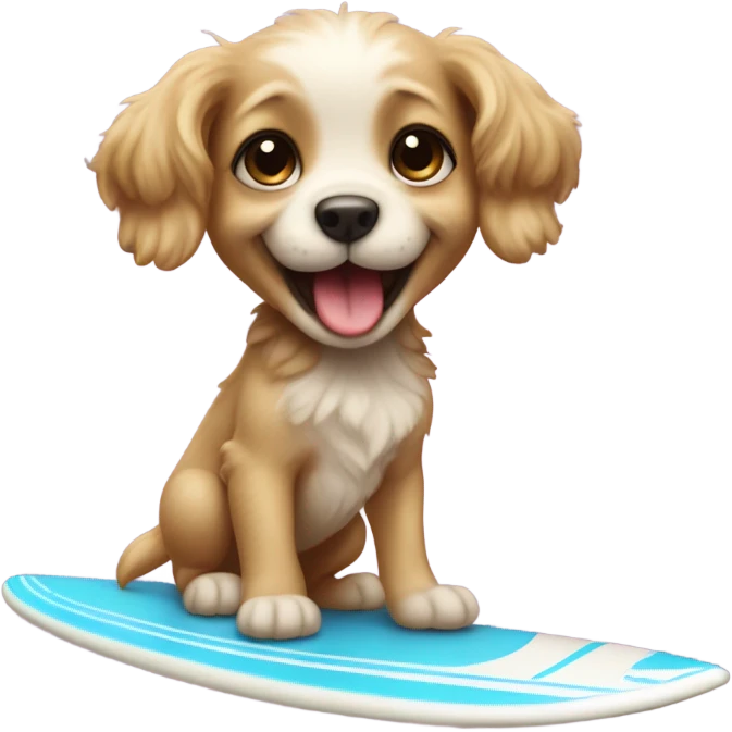 Surfing puppy emoji