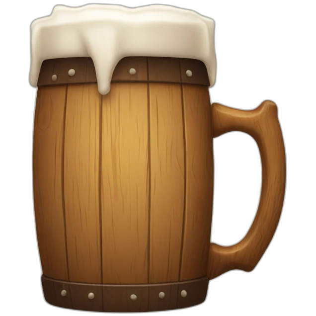 wooden beer mug emoji