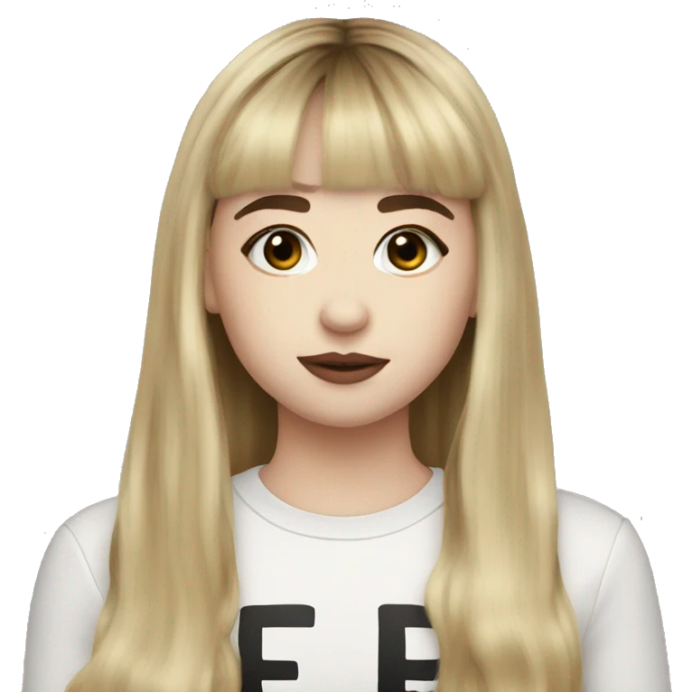 sabrina carpenter with bangs emoji