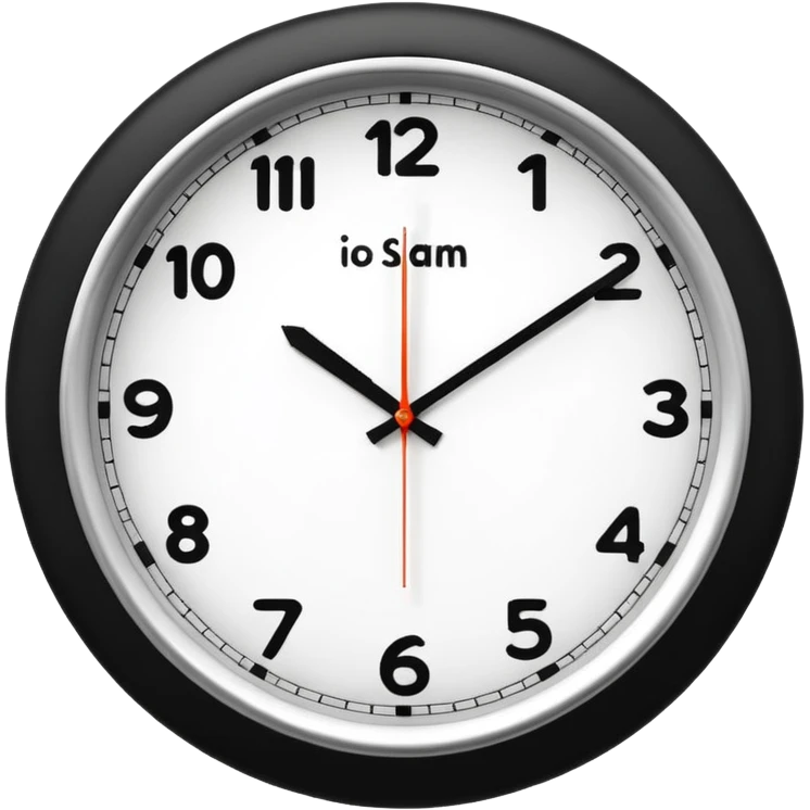 wall clock showing 8 am emoji