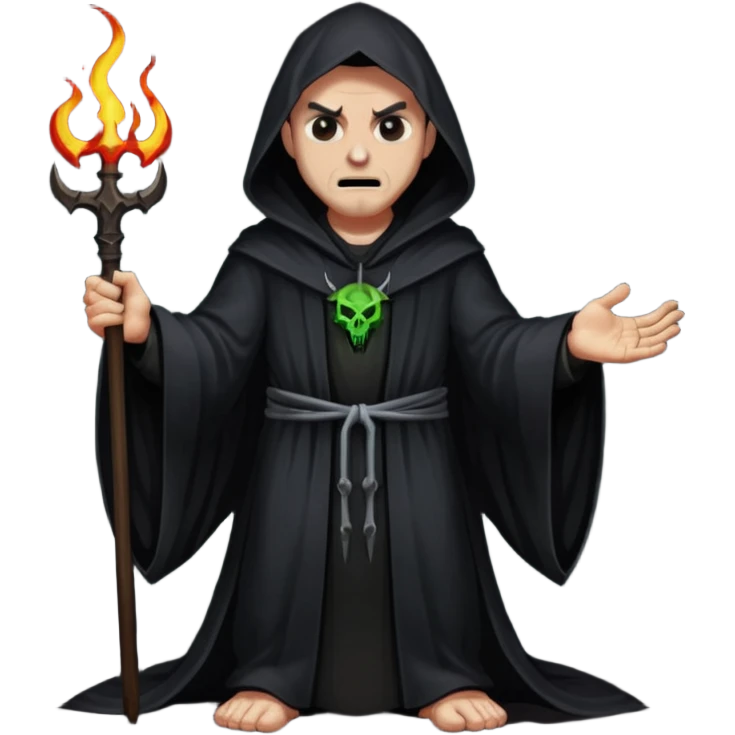 A preacher who's actually a demon.... but Noone knows it yet, in the style of your bleeding skull art. Dark gritty and menacing art style. Like in a doom game, full body emoji