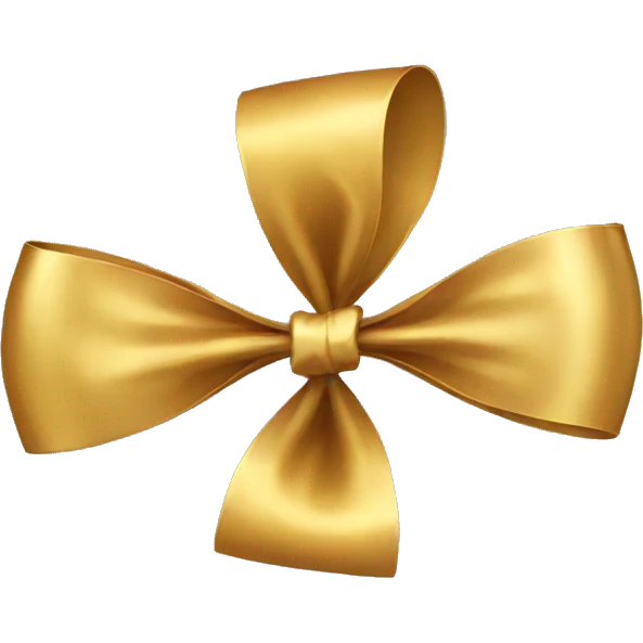 Gold bow emoji